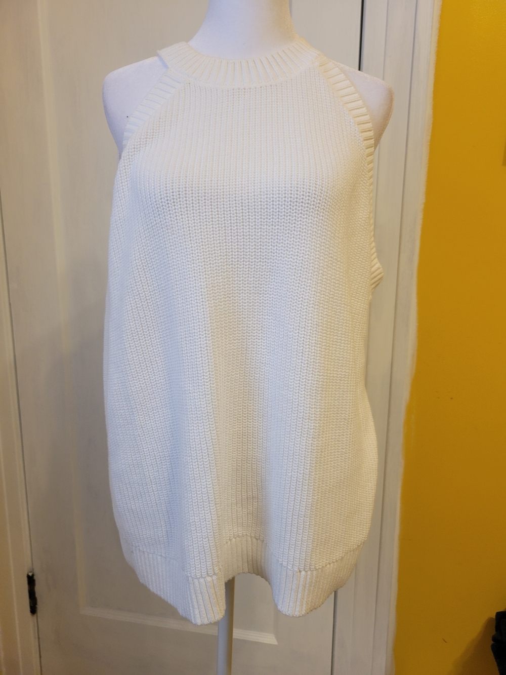 Old Navy Cream Knit Halter Sweater Top